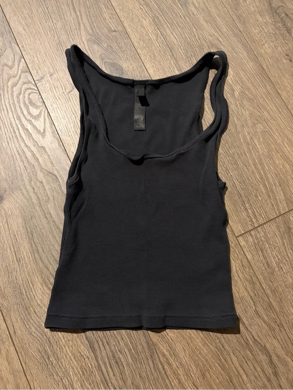 SKIMS cotton rib tank - soot